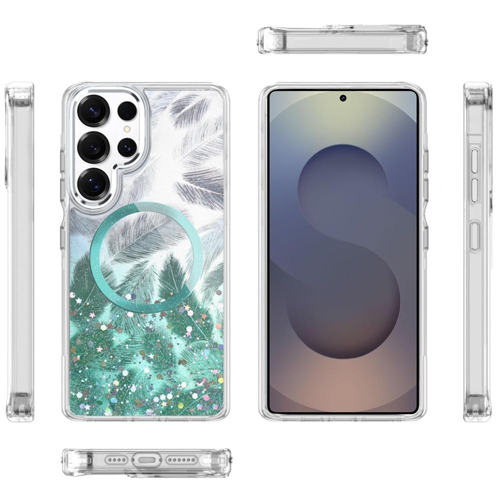 Luxury Glitter Leaf Magnetic Wireless Charging Case for Samsung Galaxy S26 Ultra | Available in Multiple Colors | Free Delivery, photo 3 of 4