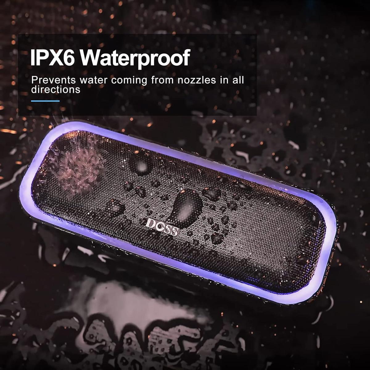 DOSS Portable Wireless Bluetooth Speaker with LED Light & USB Playback, photo 4 of 5
