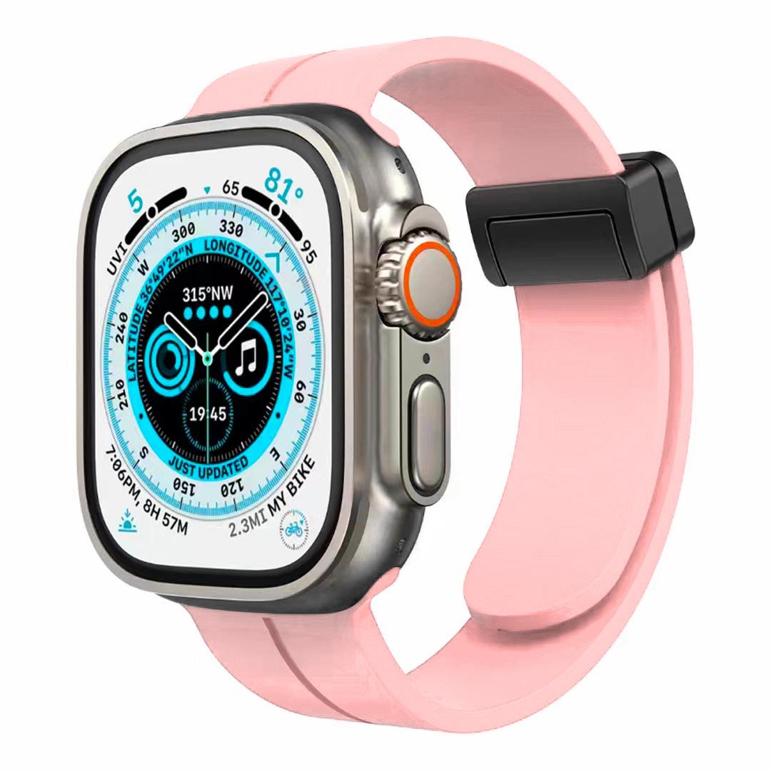 Magnetic Buckle Silicone Band for Apple Watch 42mm/44mm/45mm – Premium Soft Strap Compatible with Series 9 to 1, SE & Ultra, photo 3 of 9