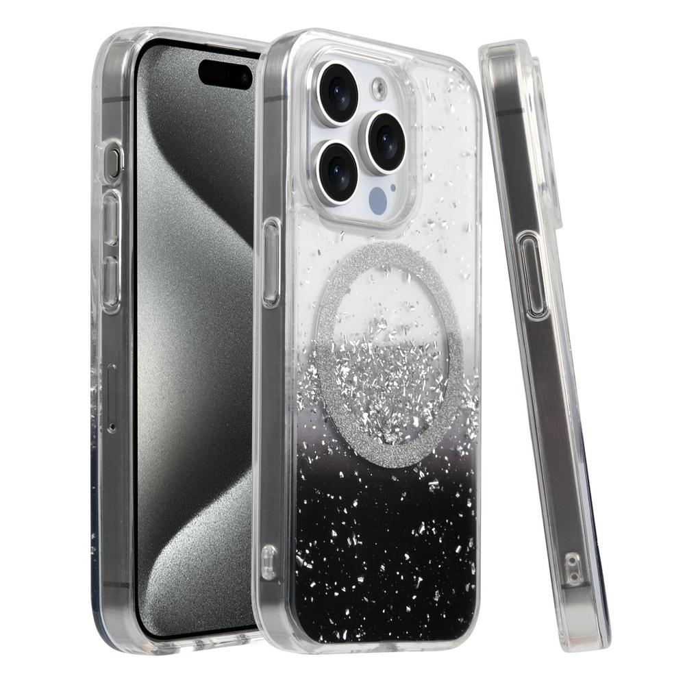 METKASE Glitter Transparent Shockproof MagSafe Case for iPhone 15 Pro, photo 10 of 10