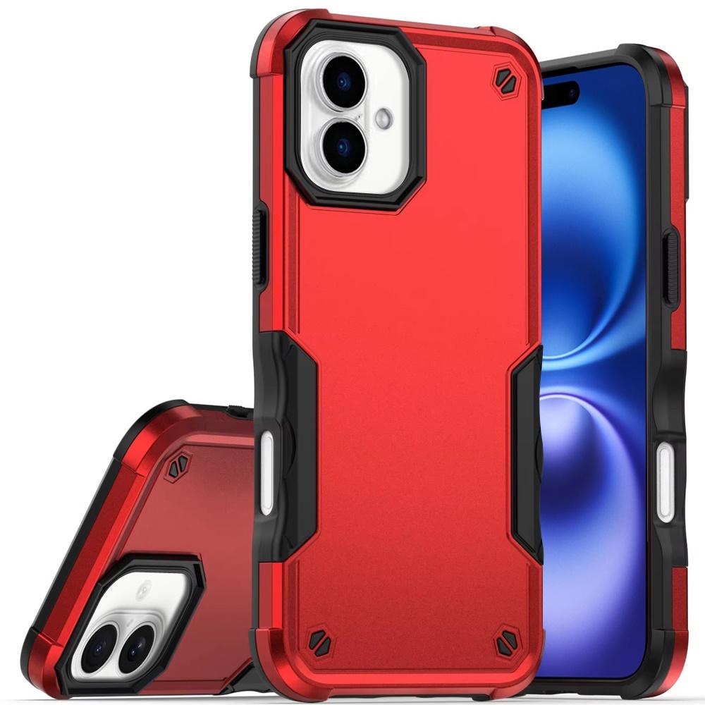 For iPhone 17 High Quality Exquisite Tough Shockproof Hybrid Case Cover – Red