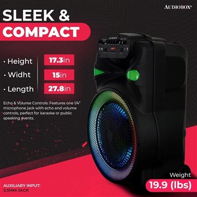 Audiobox ABX-170R 15-Inch Portable PA Bluetooth Speaker with Wired Microphone, photo 3 of 4