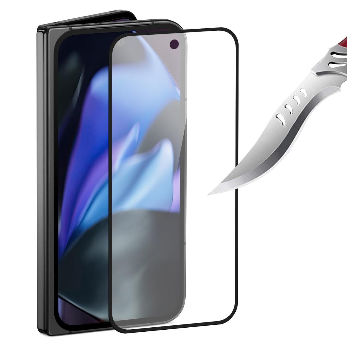 Google Pixel 9 Pro Fold Black Edged Tempered Glass Screen Protector, photo 2 of 2