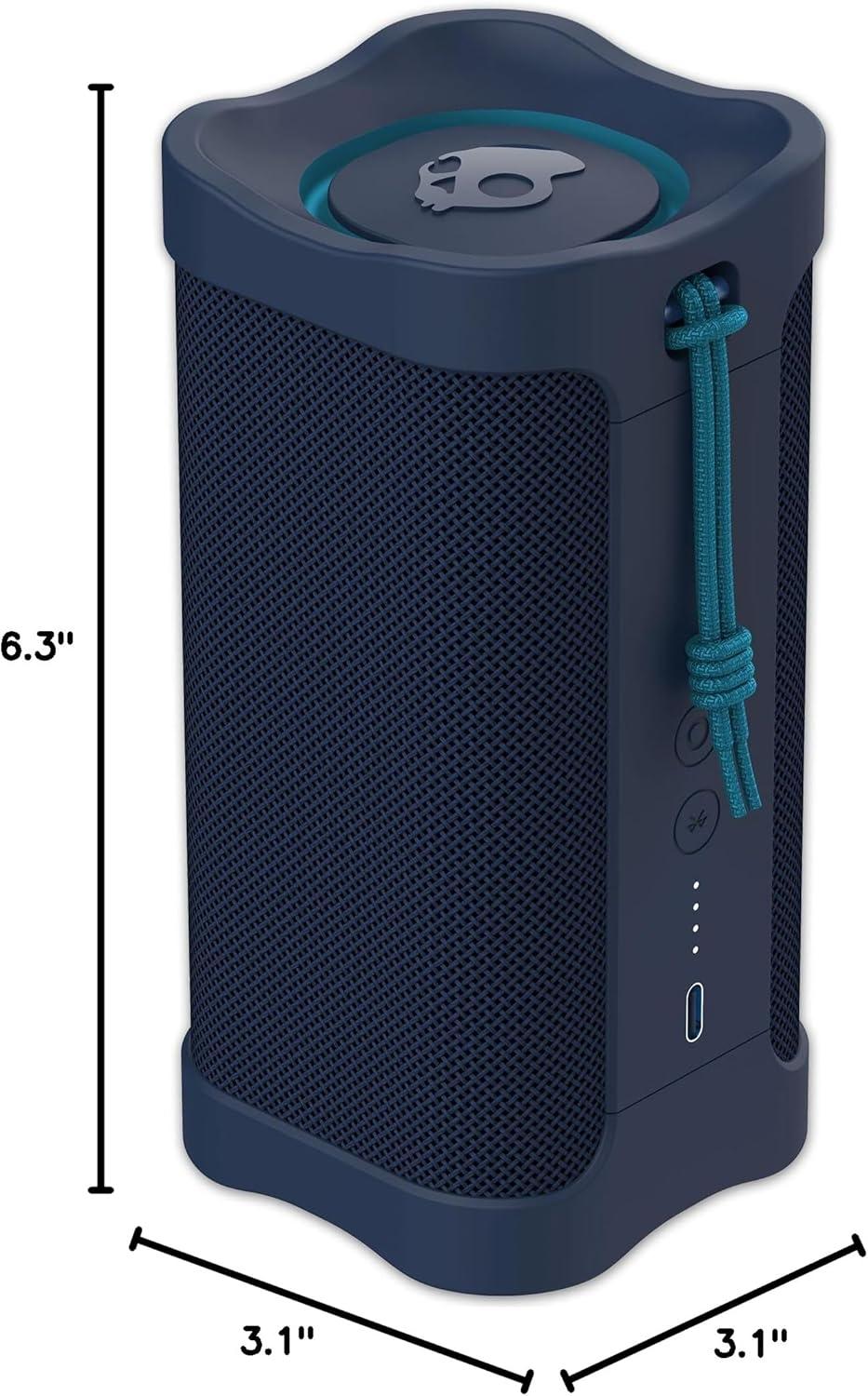 Skullcandy Terrain Wireless Bluetooth Speaker - IPX7 Waterproof Portable Speaker with Dual Custom Passive Radiators, 14 Hour Battery, Nylon Wrist Wrap, & True Wireless Stereo, photo 4 of 5