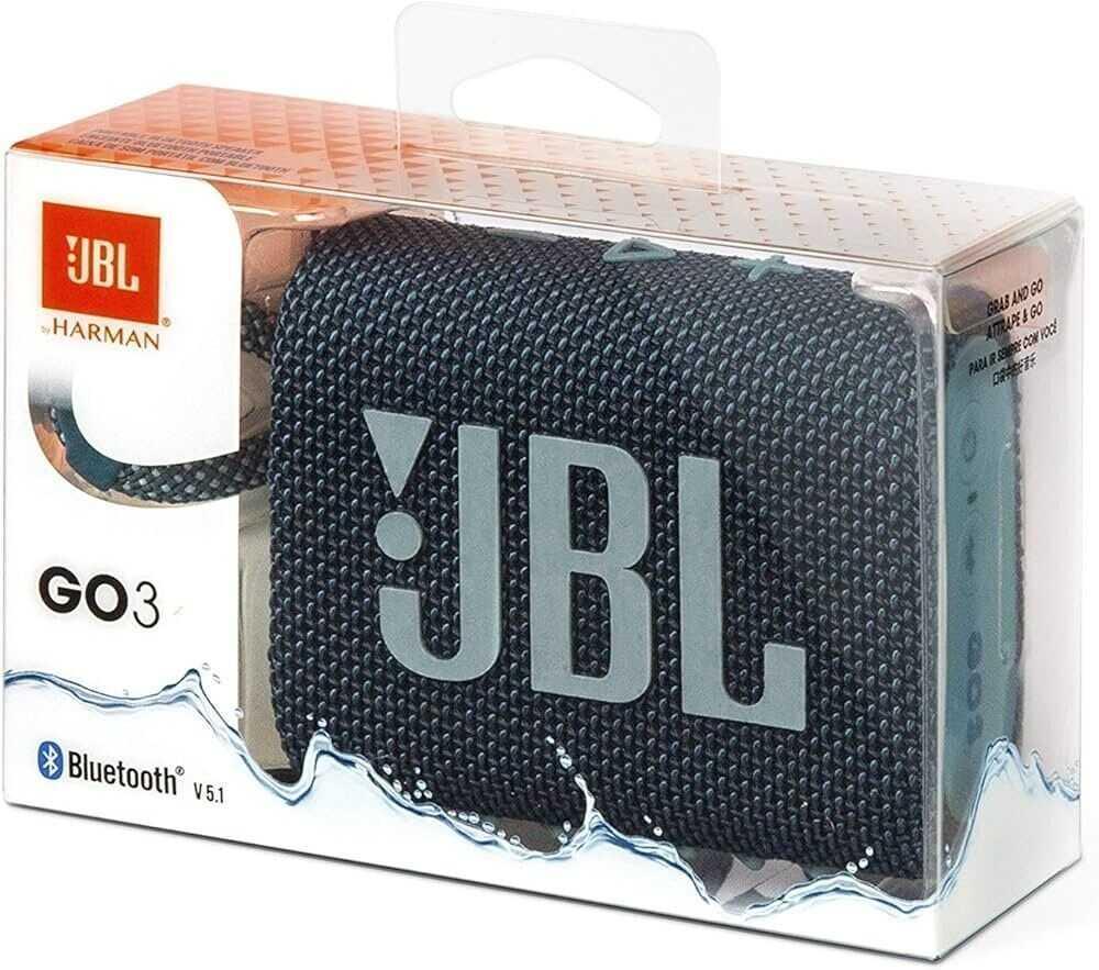 JBL Go 3 Portable Waterproof Speaker - Black
