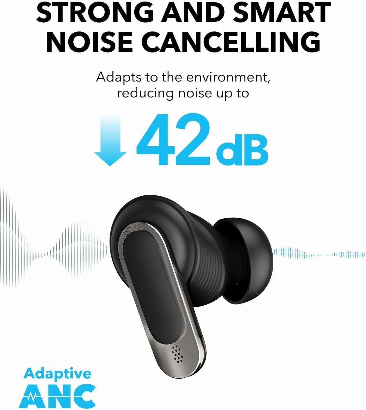 Touch Screen Earbuds, Active Noise Cancelling True Wireless Stereo Bluetooth 5.3 Waterproof LED Smart Screen Earbuds, 30H Long Playtime 10mm Drivers with Big Bass, 4 Mics for AI Clear Calls, photo 3 of 4