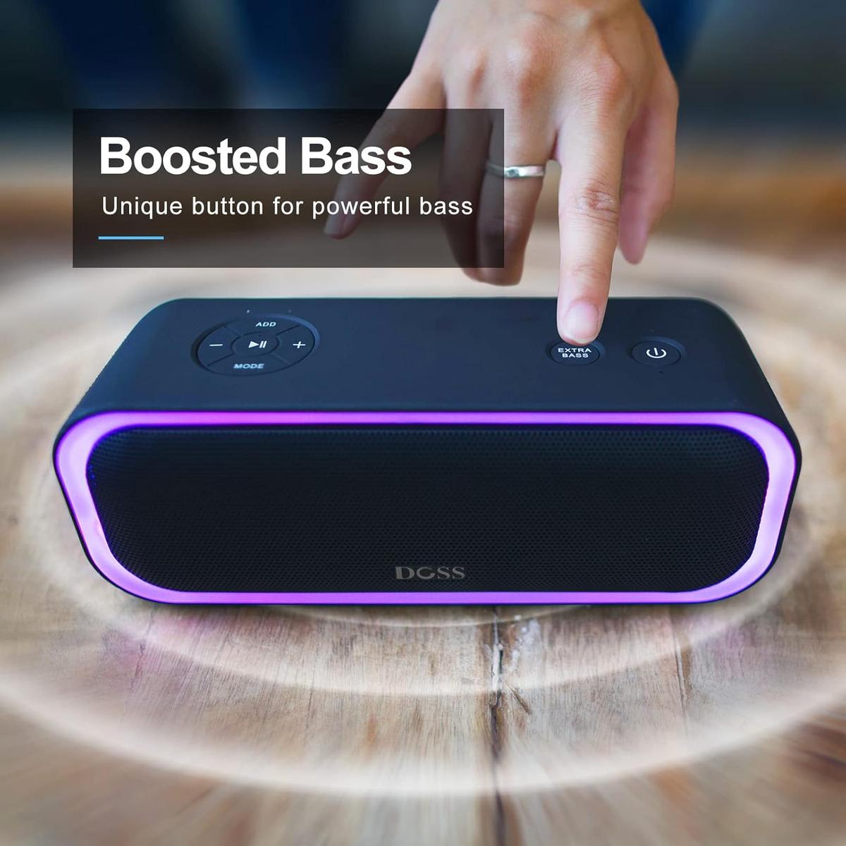 DOSS Portable Wireless Bluetooth Speaker with LED Light & USB Playback, photo 3 of 5