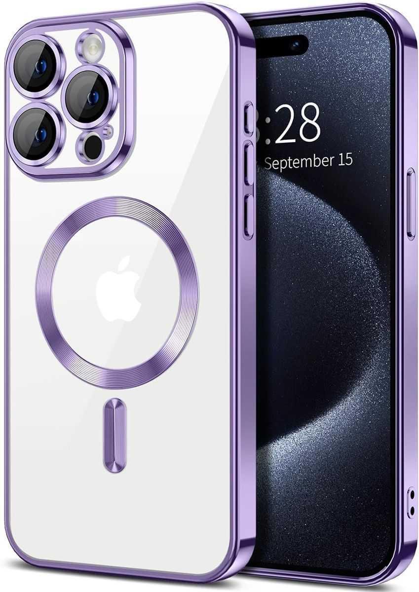 For iPhone 15 Pro Max Magnetic Safe Silicon case
