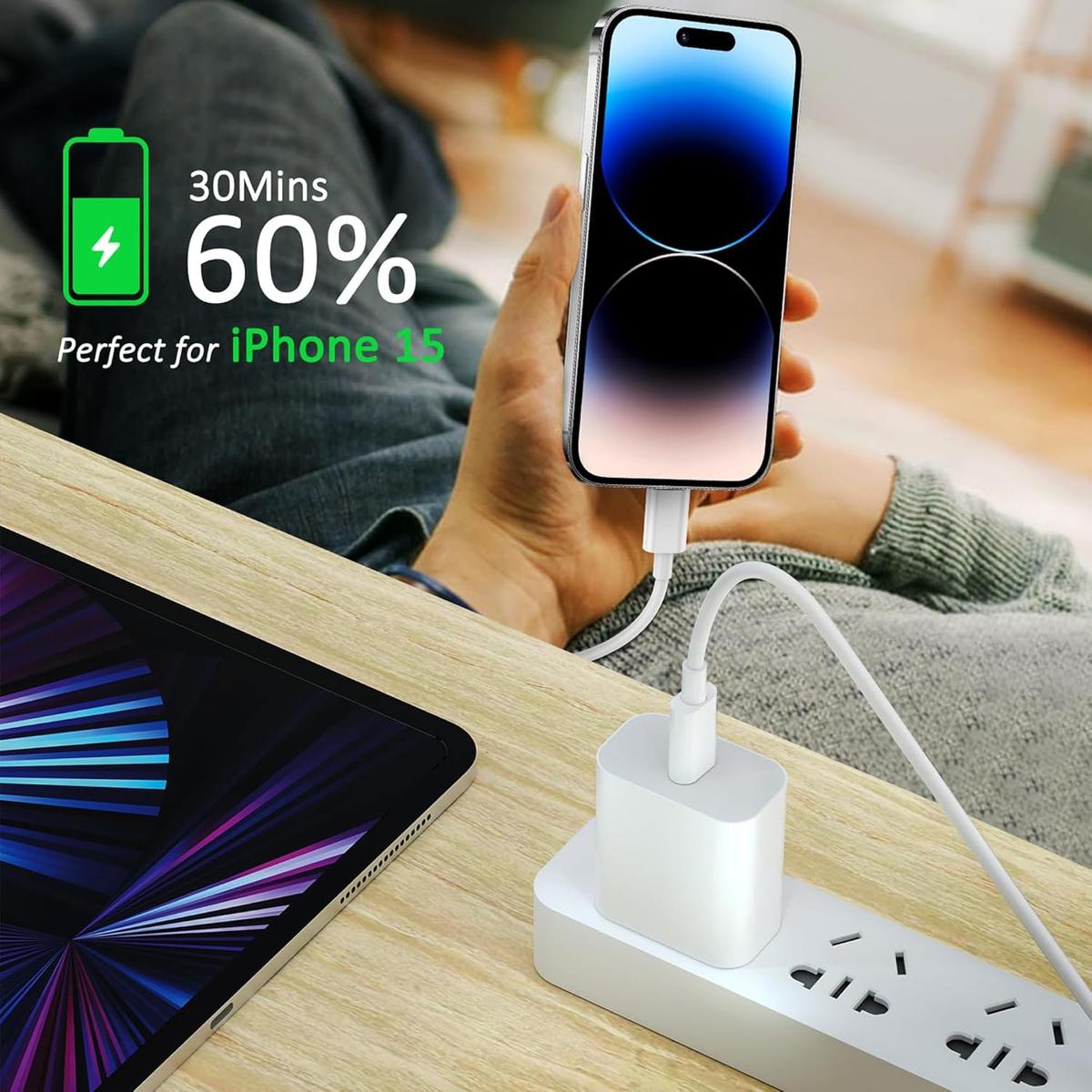 USB C to USB C Charging Cable for Apple 2Pack 10ft,Long Type C to C Fast Charger Cord for iPhone 15/16,15/16 Pro,15/16 Plus,15/16 Pro Max, for MacBook Pro/Air, for IPad Air 4/5/Mini 6/Pro 12.9/11, photo 3 of 6