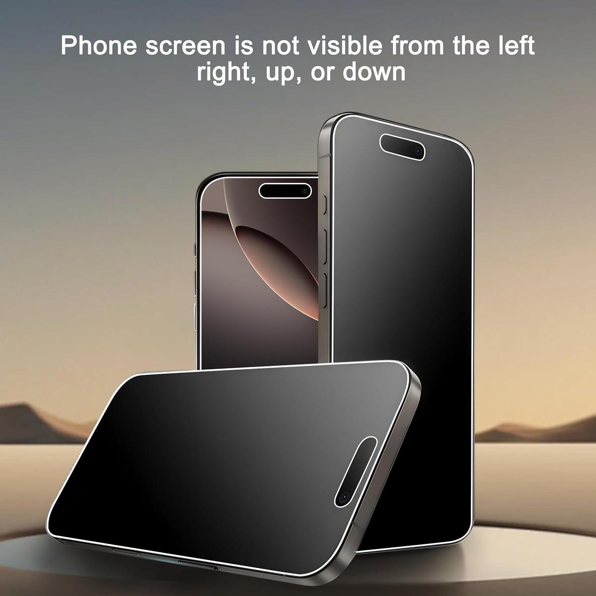 Premium iPhone Privacy Screen Protector Tempered Glass - Pack of 3 for iPhone 11 to 18 Pro Max, photo 3 of 5