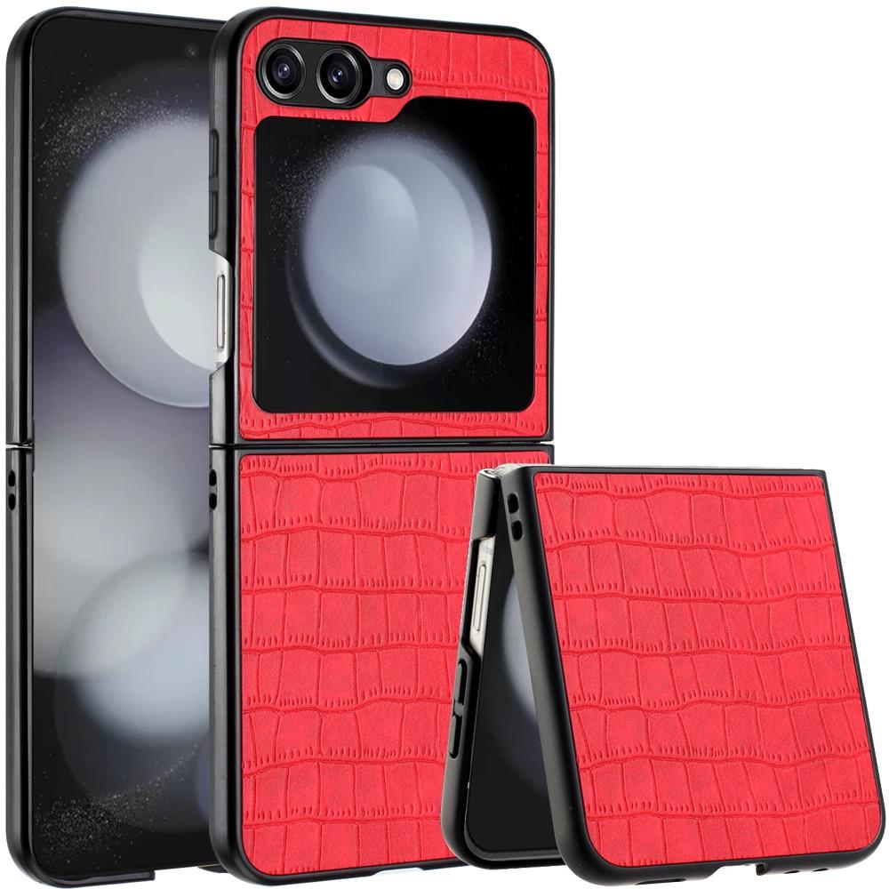 Luxury PU Vegan Leather Hard Case for Samsung Z Flip 6 – Premium Protection & Style, photo 5 of 6