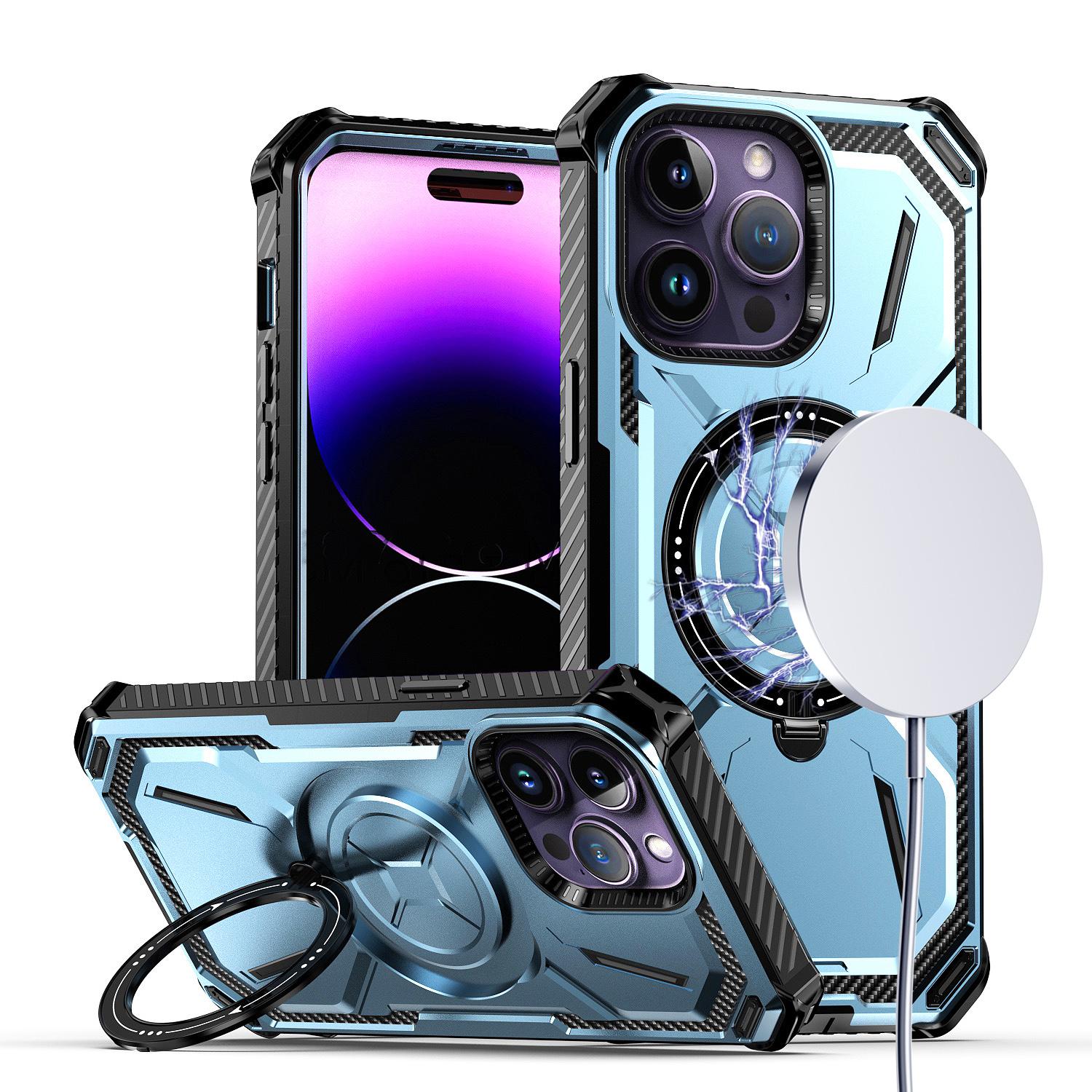 iPhone 15 Premium Circle [Magnetic Circle] KickKickstand - Light Blue
