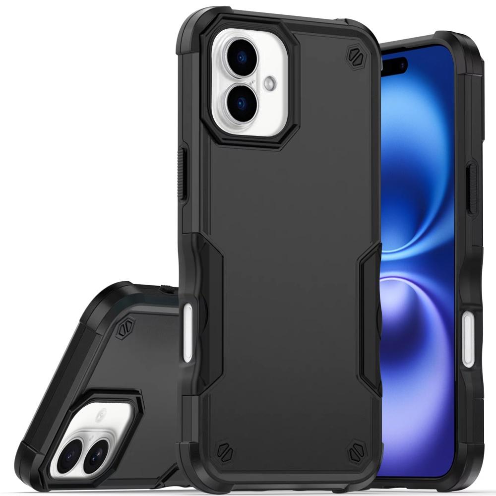 For iPhone 17 High Quality Exquisite Tough Shockproof Hybrid Case Cover – Black