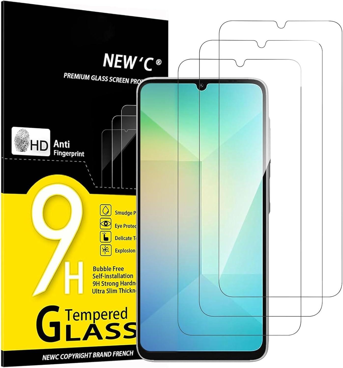 Pack of 3 Samsung Galaxy A06 Tempered Glass Screen Protectors – Ultra Durable, Anti-Scratch, HD Clarity & Easy Bubble-Free Install