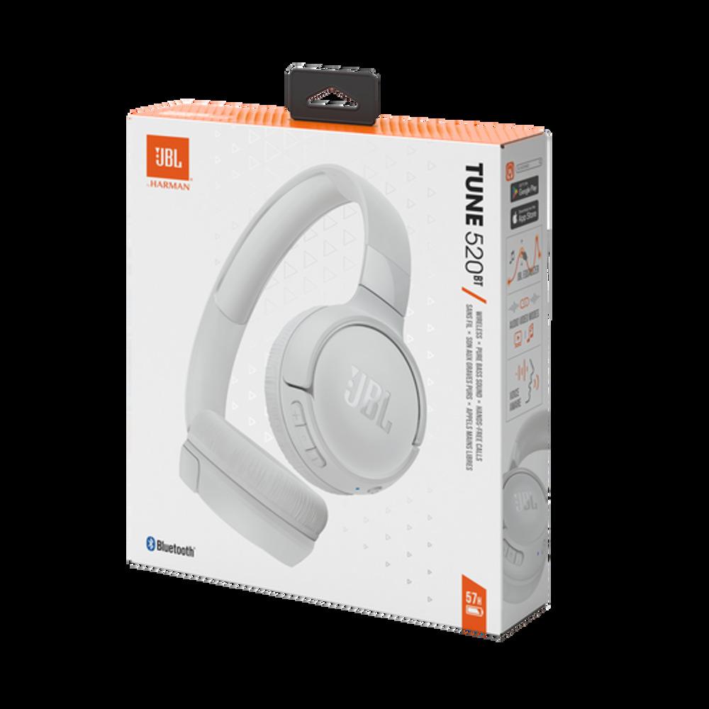 JBL Tune 520BT - Wireless On-Ear Headphones-WHITE