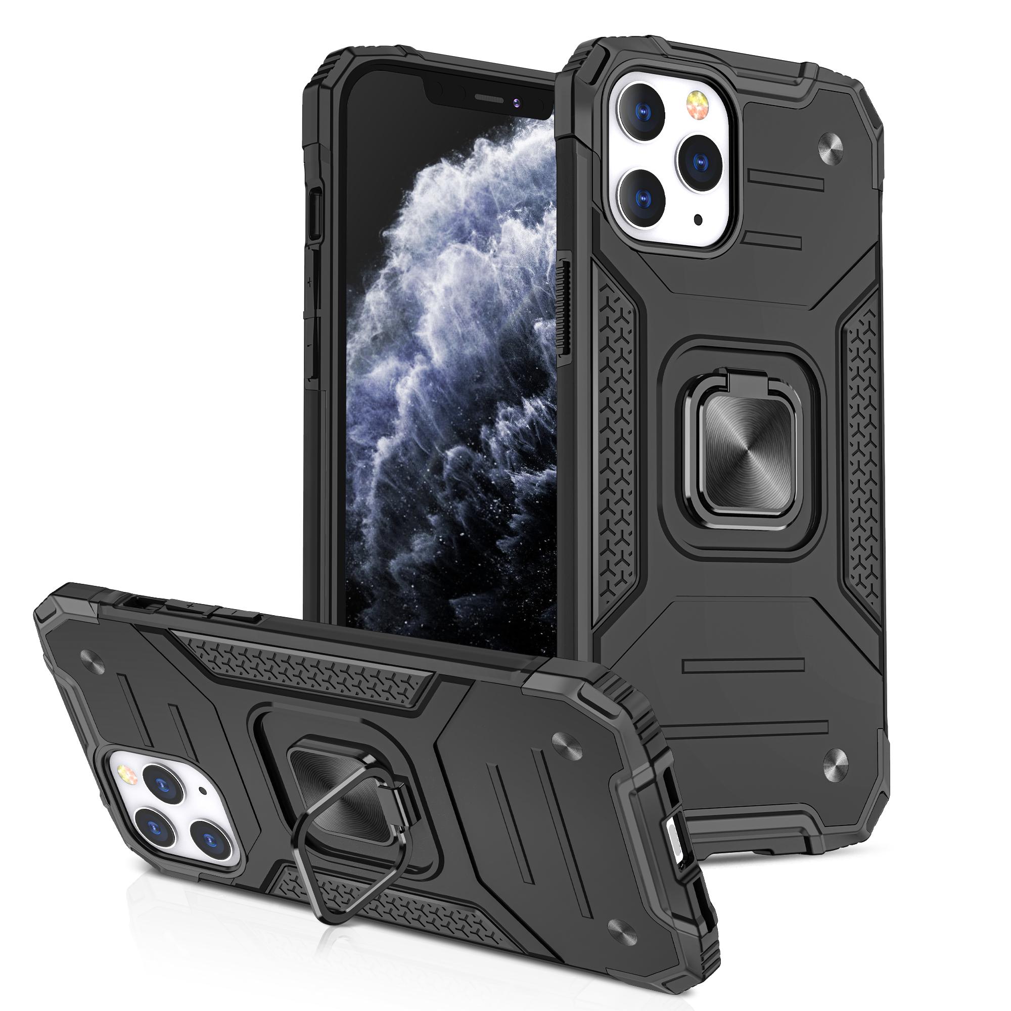 iPhone 14 Plus Robust Magnetic Kickstand Hybrid Case Cover with Shockproof Protection & Hands-Free Viewing