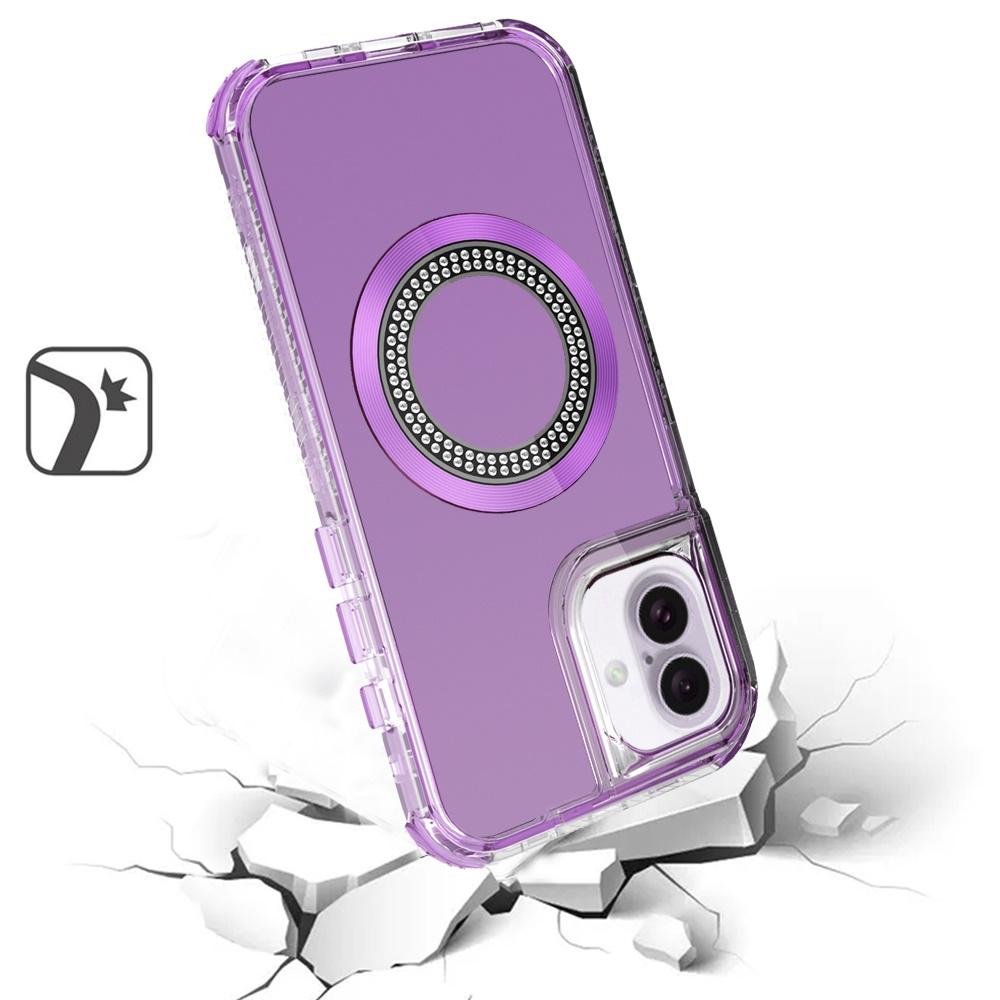 iPhone 16 6.1" Bling Chrome 3-in-1 Hybrid Case – Magnetic Ring, photo 6 of 6