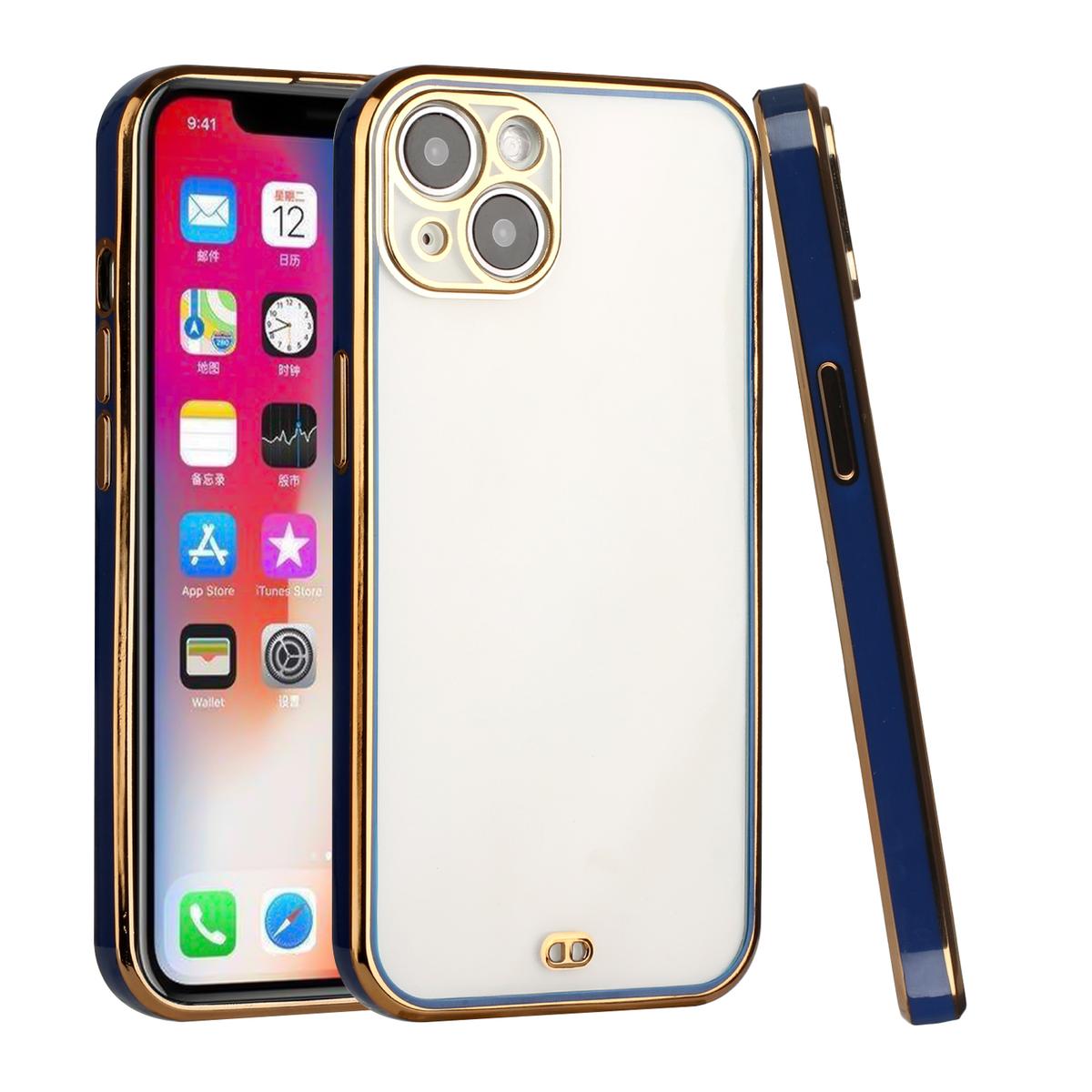 iPhone 13 Pro Gold Plated Chrome Transparent Thick TPU Hybrid Case Cover – Elegant Shockproof Protection, photo 4 of 7