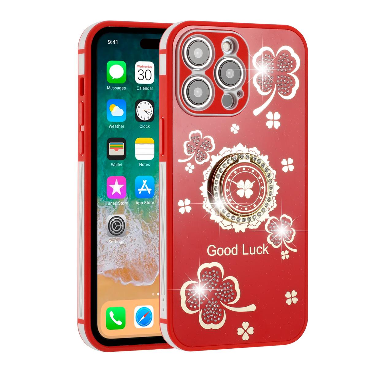 Apple iPhone 14 PRO 6.1" SPLENDID Glitter Good Luck Floral Soft TPU Case Cover – Charming & Protective, photo 10 of 10