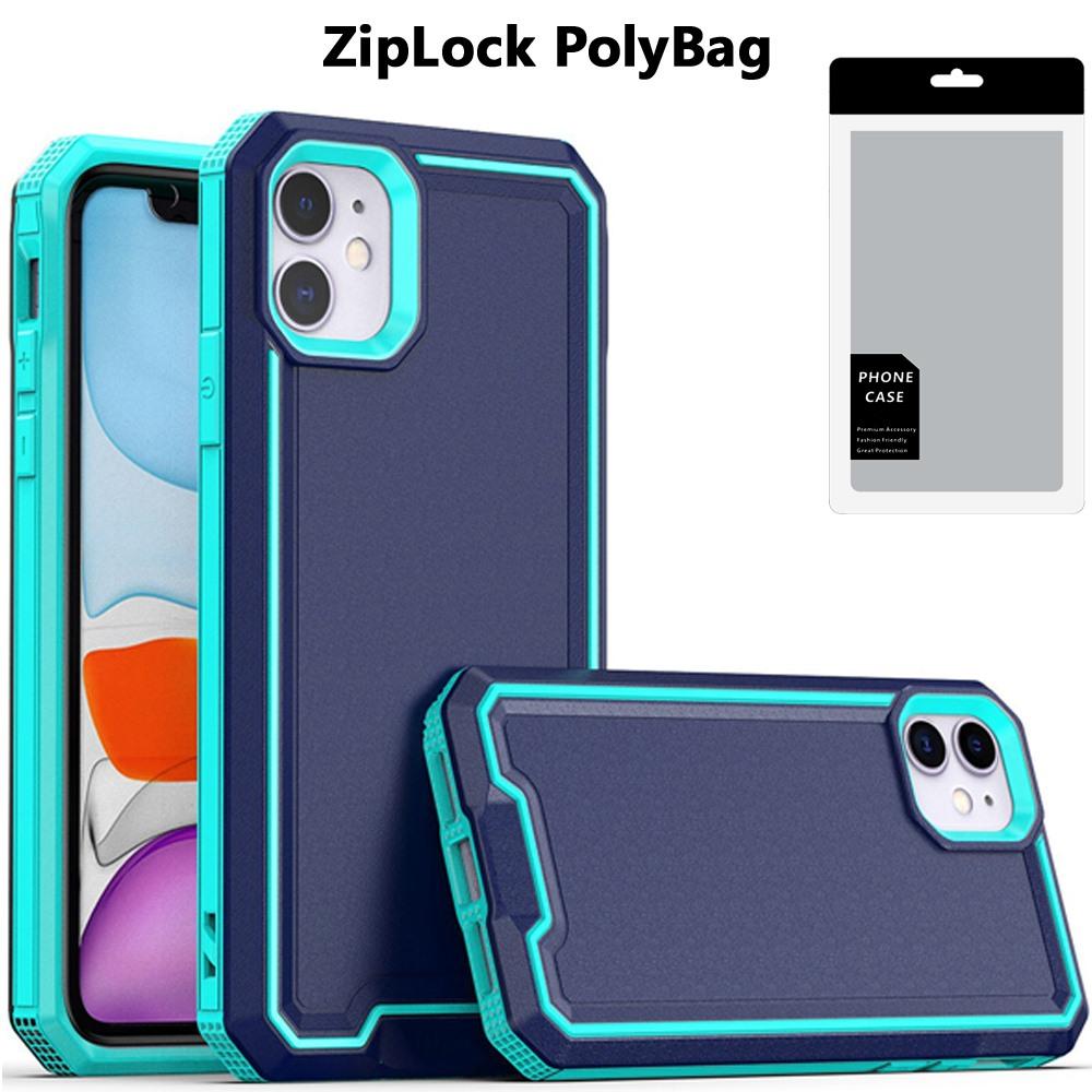 iPhone 11 Rank Tough Hybrid Case – Strong Modern Dual-Layer Protection (Blue)