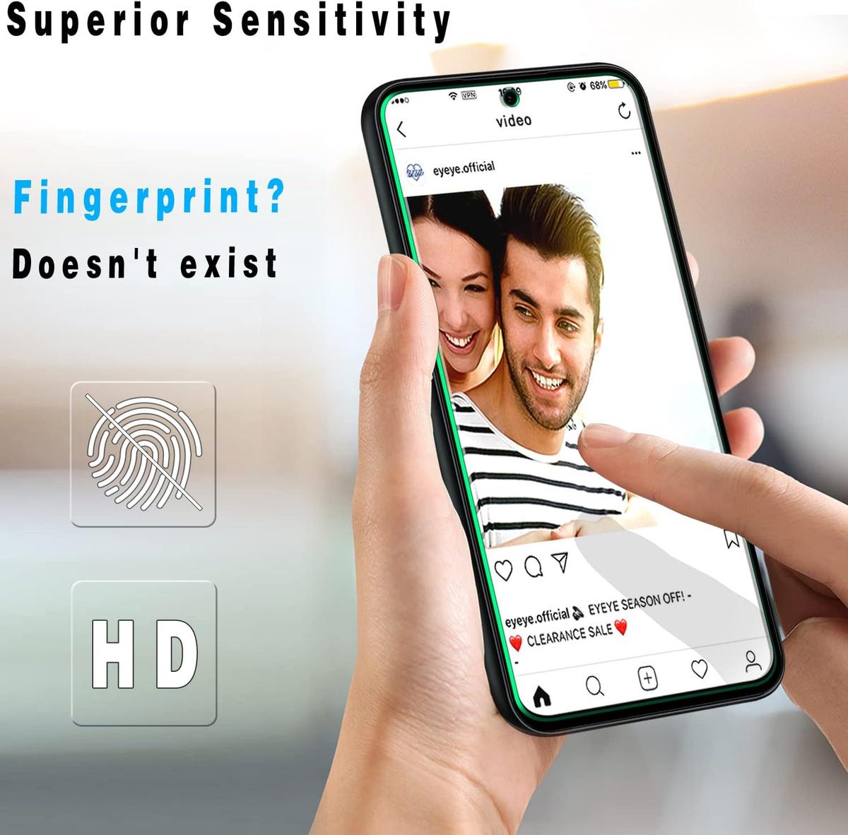 Pack of 3 Samsung Galaxy A54 Tempered Glass Screen Protectors – Anti-Scratch, HD Clear, Ultra-Thin & Bubble-Free, photo 3 of 4