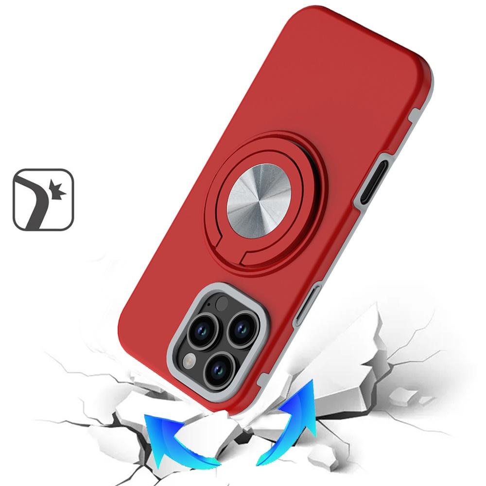 iPhone 16 Pro 6.3" Metal CD Pattern Hybrid Case | Matte Finish with 360° Rotational Ring & Car Mount Compatibility, photo 6 of 6
