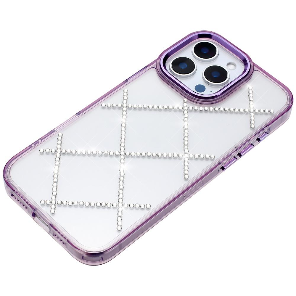 iPhone 14 Pro Max 6.7" Gem Glitter Diamond Transparent Hybrid Case – Colorful Sparkle TPU Hard Back Cover, photo 2 of 6