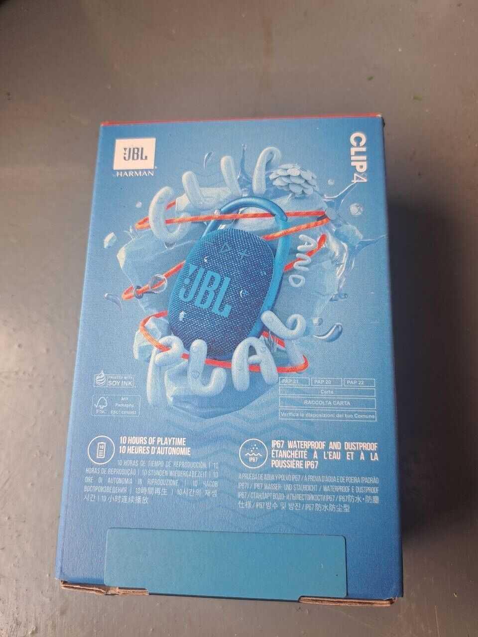 JBL Clip 4 Portable Bluetooth Speaker - Blue, photo 2 of 2