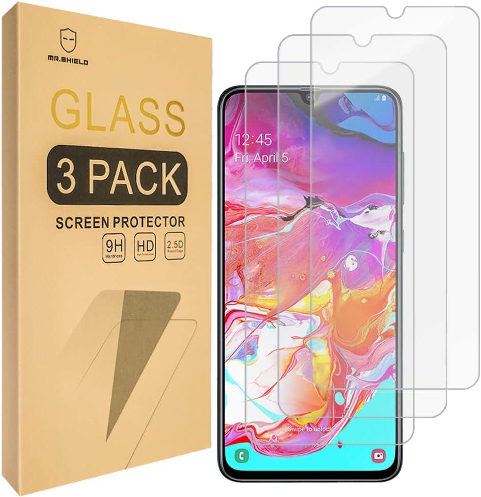 Pack of 3 Samsung Galaxy A70 Tempered Glass Screen Protectors – Ultra Durable, Scratch Resistant, HD Transparency & Bubble-Free