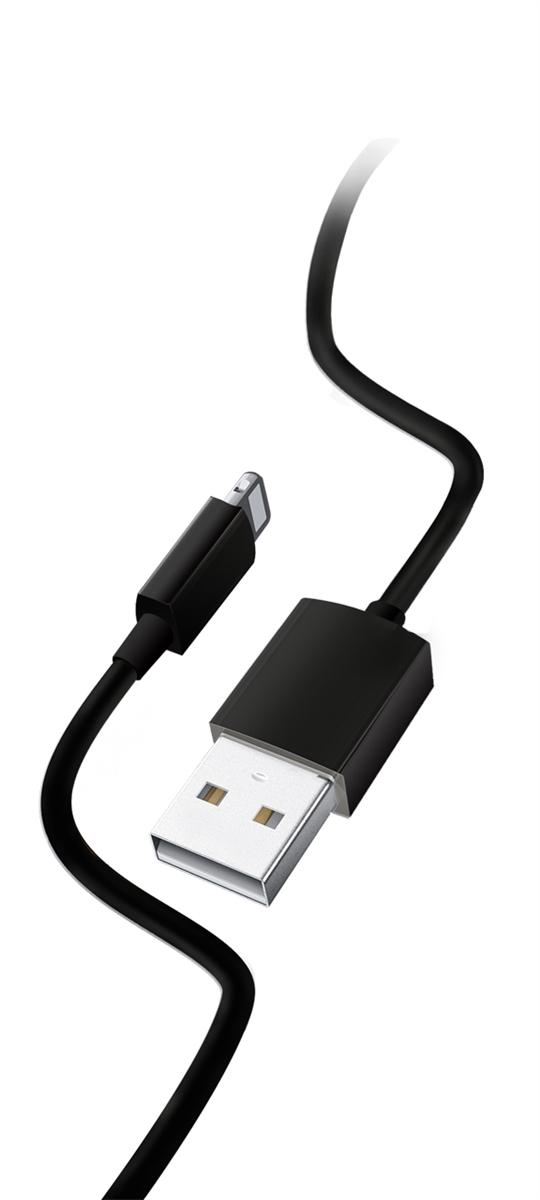 High Quality 10-Feet Rubberized iPhone Lightning 8 Pin Cable Cord in Black, photo 3 of 5