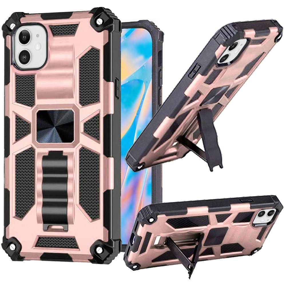 Apple iPhone 14 PRO 6.1" Machine-Style Magnetic Kickstand Case Cover | Rugged Hybrid with Metal Ring Stand, photo 2 of 3