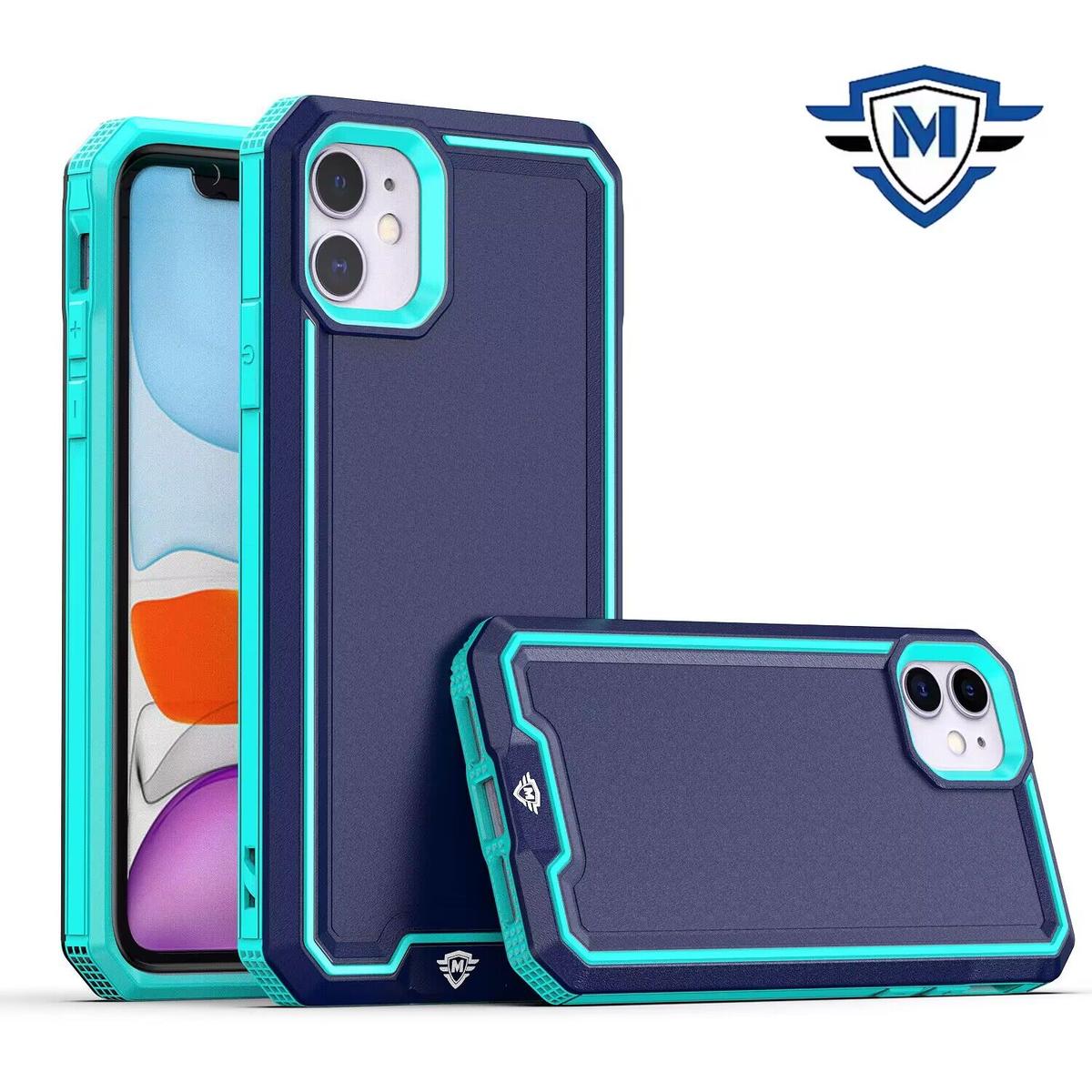 iPhone 15 METKASE Rank Tough Strong Modern Fused Hybrid in Slide-Out Package - Blue