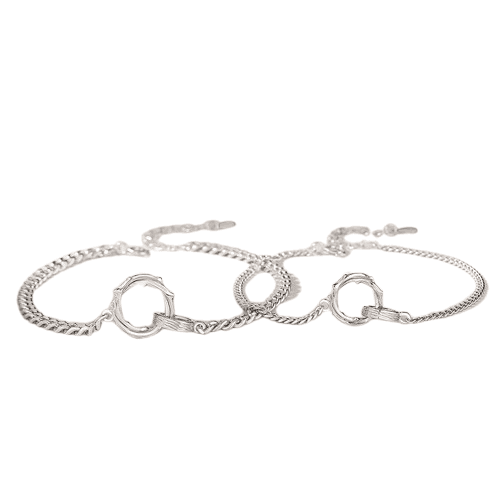 S925 sterling silver couple bracelet