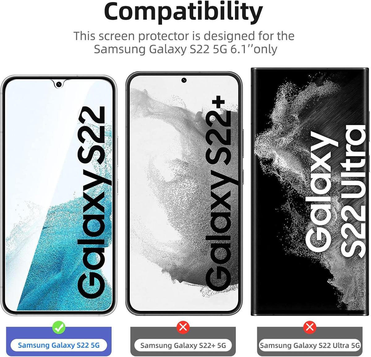 Tempered Glass Screen Protector for Samsung Galaxy S22 – Bubble-Free, Scratch Resistant & Ultra Clear, photo 4 of 4