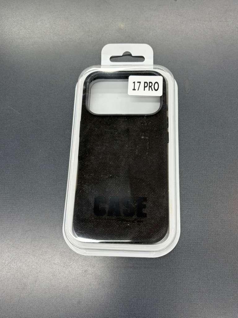Iphone 17 Pro Premium Case (Black Denim/Textured)