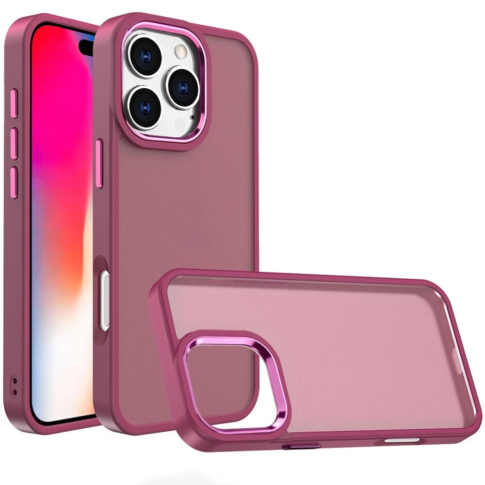 iPhone 16 Pro 6.3" Polished Oil Acrylic Hybrid Case | Thick Clear Back with Metal Buttons & Shockproof Protection, photo 3 of 7