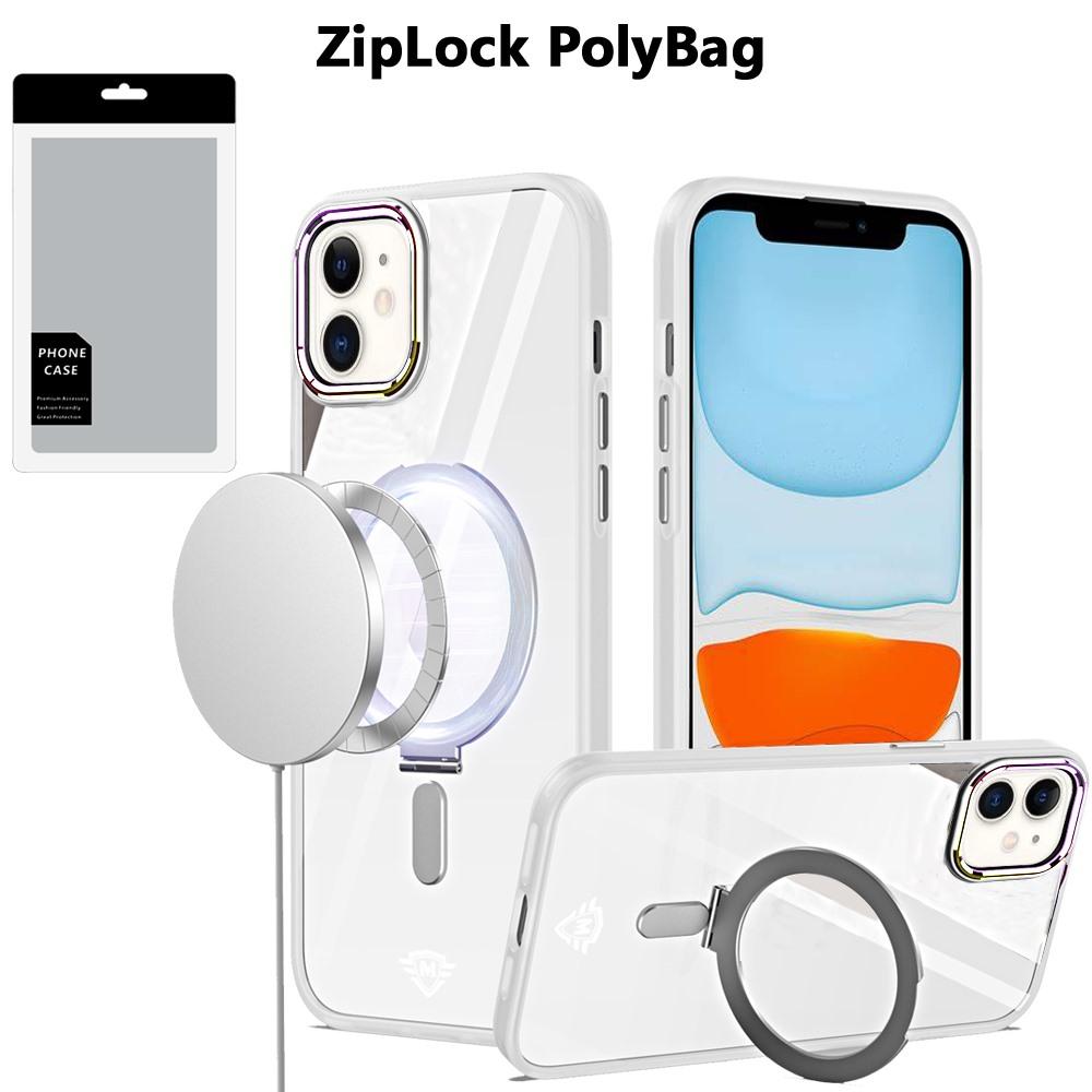 iPhone 11 PU Leather Case with Built-in Magnetic Circle & Colored Metal Buttons – Premium Finish, photo 5 of 5