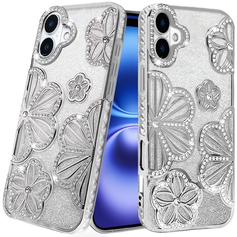 iPhone 17 Luxury Flower Glitter Case.Available in Multiple Colors., photo 5 of 5