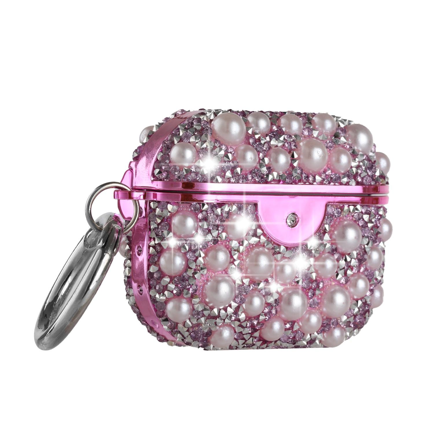 AirPods 3 Pearl Diamond Glitter Hybrid Case Cover - Purple