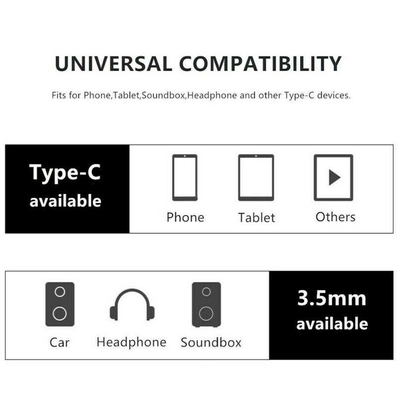 TYPE-C to 3.5mm Jack AUX Audio Adapter Cable in Black, photo 5 of 6