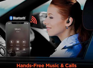 HyperGear Bluetooth Wireless Headset w/Noise Isolating Mic, Multipoint Connection Extended Talk Connect to Mobile Phone Tablet PC Single Over Ear Earbud - Black product