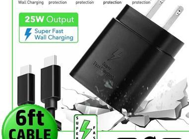25w Type USB-C Super Fast Wall Charger+6FT Cable FOR Samsung Galaxy S23 S22 S21 product