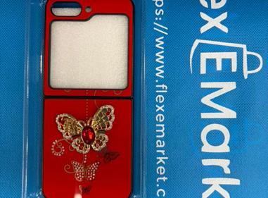 Samsung Flip Series Decorative Case (Red Butterfly) product