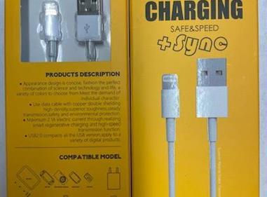 Lightning Heavy Duty Data Cable Cord, 3 Feet, With package, in White product