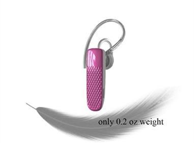 In Ear Mono Bluetooth Earpieces with Microphone and Music 618M in Pink product