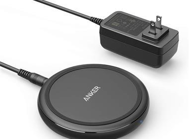 Anker Wireless Charger with Power Adapter, PowerWave II Pad, Qi-Certified 15W Max Fast Wireless Charging Pad for iPhone 13/12/11, Galaxy S20/S10/Note20 & More product