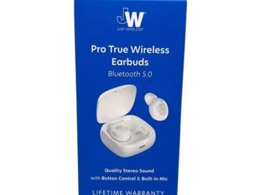 JW True Wireless Pro Bluetooth 5.0 Earbuds – Button Control, Built-in Mic – Black product