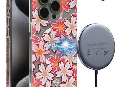  iPhone 15 METKASE Floral Design [Magnetic Circle] Transparent Hybrid - Bauhinia Orchid product