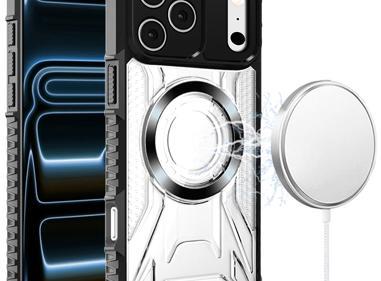 IPhone 17 Pro [Magnetic Circle] CD Pattern Transparent Rugged Hybrid - Black product