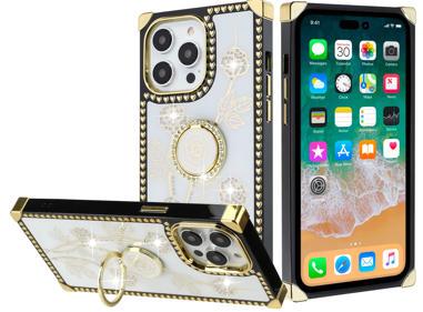 Apple iPhone 14 PRO 6.1" Passion Glitter Diamond Case with Ring Stand | Sparkling Hybrid Cover with Kickstand product